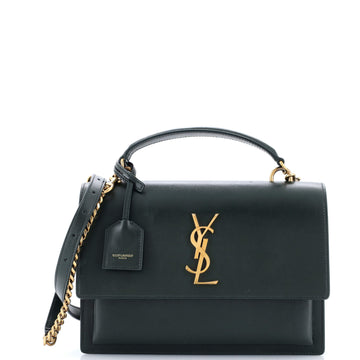 Saint Laurent Sunset Top Handle Shoulder Bag Leather Medium