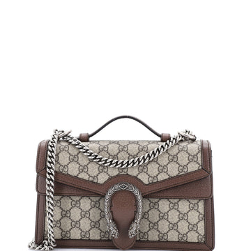 Gucci Dionysus Top Handle Chain Bag GG Coated Canvas Small