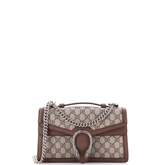 Gucci Dionysus Top Handle Chain Bag GG Coated Canvas Small