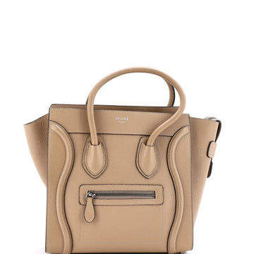 Celine Luggage Bag Grainy Leather Micro