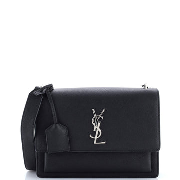 Saint Laurent Sunset Satchel Leather Medium