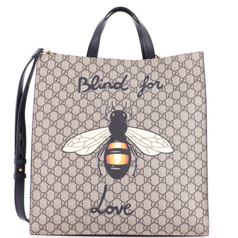 Gucci Convertible Soft Open Tote Printed GG Coated Canvas Tall