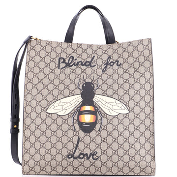 Gucci Convertible Soft Open Tote Printed GG Coated Canvas Tall
