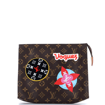 Louis Vuitton Toiletry Pouch Limited Edition Patches Monogram Canvas 26
