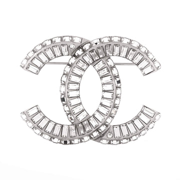 Chanel CC Brooch Metal with Crystals