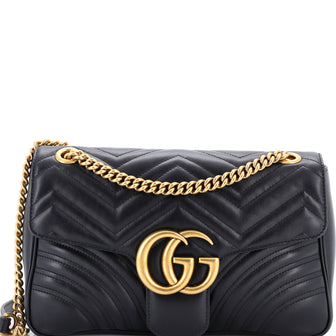 Gucci GG Marmont Flap Bag Matelasse Leather Medium
