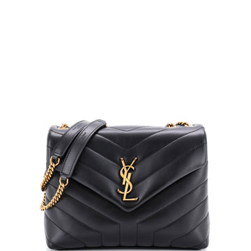 Saint Laurent Loulou Shoulder Bag Matelasse Chevron Leather Small