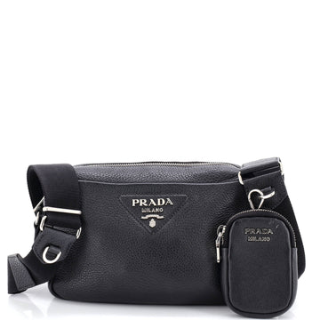 Prada Brique Camera Crossbody Bag Vitello Daino Small