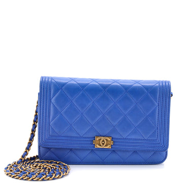 Chanel Boy Wallet on Chain Quilted Lambskin