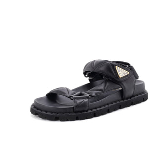 Prada Women's Sporty Fussbett Sandals Quilted Leather