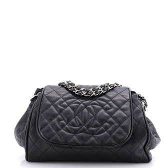 Chanel Timeless Accordion Flap Bag Quilted Caviar
