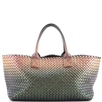 Bottega Veneta Cabat Tote Intrecciato Iridescent Nappa Medium