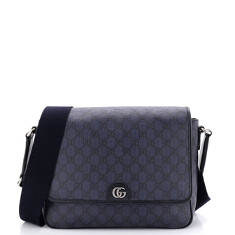 Gucci Ophidia Flap Messenger Bag GG Coated Canvas Medium