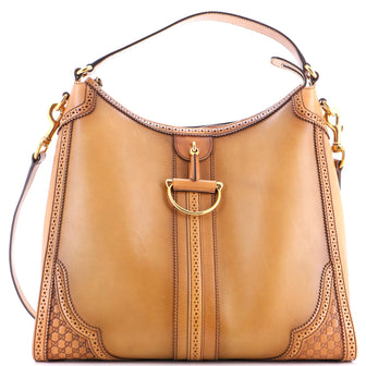 Gucci Duilio Brogues Hobo Leather Medium