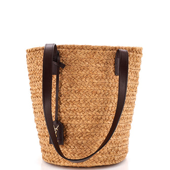 Saint Laurent Panier Basket Shopper Raffia Small