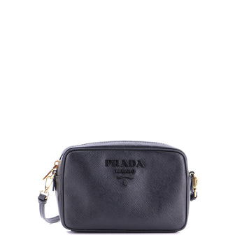 Prada Monochrome Camera Bag Saffiano Leather Small