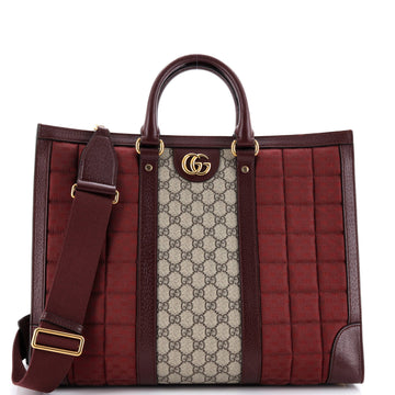 Gucci Ophidia Convertible Open Tote GG Coated Canvas and Quilted Microguccissima Canvas with Leather Large