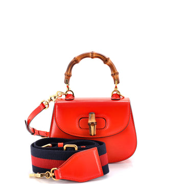 Gucci Bamboo 1947 Top Handle Bag Leather Mini