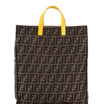 Fendi Open Shopping Tote Zucca Canvas Tall