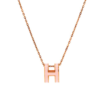 Hermes Pop H Pendant Chain Necklace Metal and Enamel
