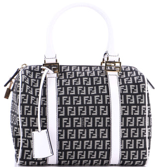 Fendi Boston Bag Zucchino Canvas Small