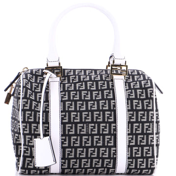 Fendi Boston Bag Zucchino Canvas Small