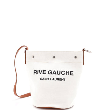Saint Laurent Rive Gauche Bucket Bag Canvas