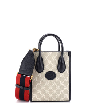 Gucci Ophidia Interlocking G Patch Tote GG Coated Canvas Mini