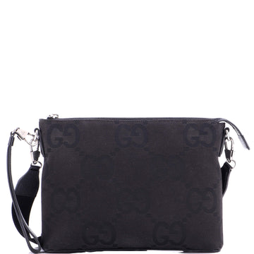 Gucci Zip Messenger Bag Jumbo GG Canvas