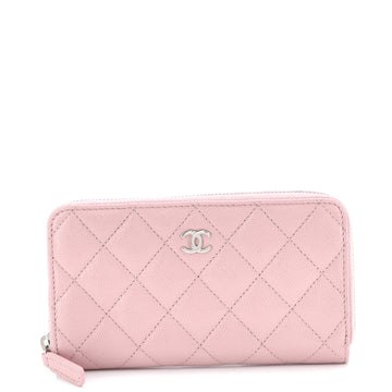 Chanel Zip Around Wallet Quilted Caviar Small