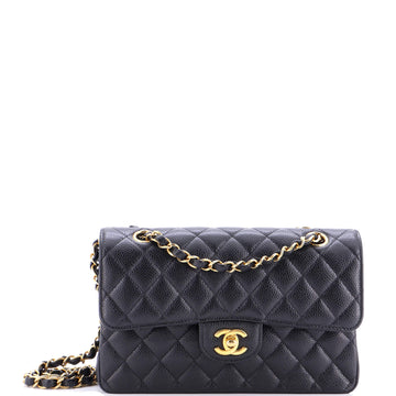 Chanel Classic Double Flap Bag Quilted Caviar Small