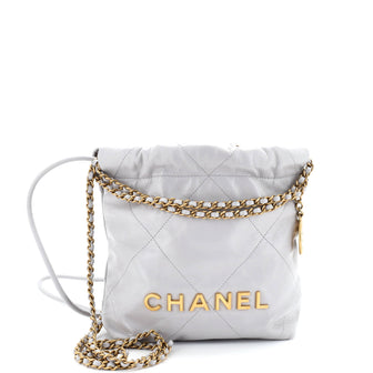 Chanel 22 Chain Hobo Quilted Calfskin Mini