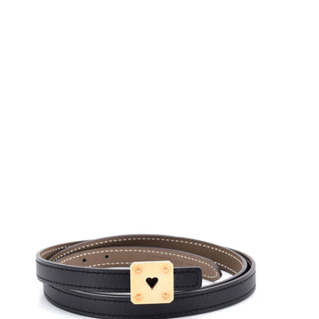 Hermes As de Coeur Reversible Belt Leather Thin