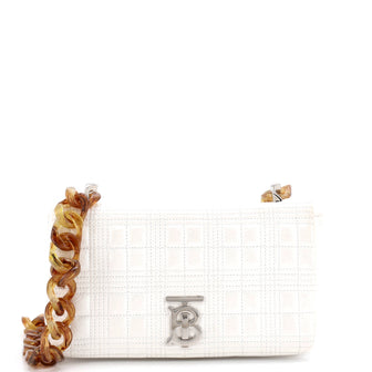 Burberry Lola Shoulder Bag Quilted Patent with Resin Small