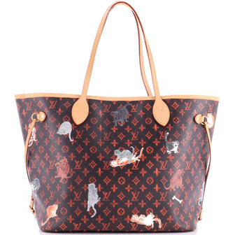 Louis Vuitton Neverfull NM Tote Limited Edition Grace Coddington Catogram Canvas MM