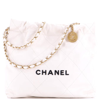 Chanel 22 Chain Hobo Quilted Calfskin Small