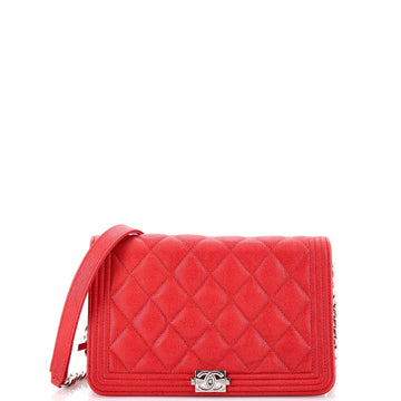 Chanel Boy Wallet on Chain Quilted Caviar
