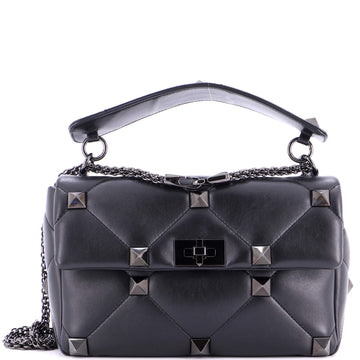 Valentino Garavani Roman Stud Flap Bag Quilted Leather Large