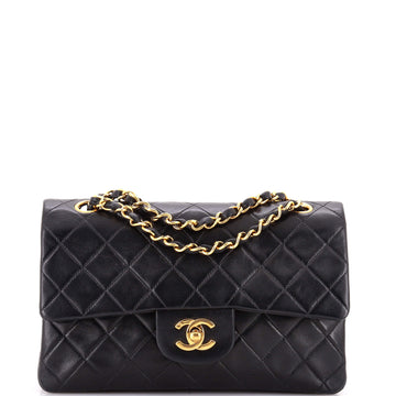 Chanel Vintage Classic Double Flap Bag Quilted Lambskin Small
