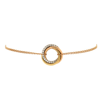 Cartier Trinity Chain Bracelet 18K Tricolor Gold and Diamonds