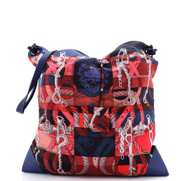 Hermes Silky City Bag Printed Silk and Leather PM