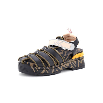 Fendi Women's T-Rex Platform Sandals Leather with Nylon