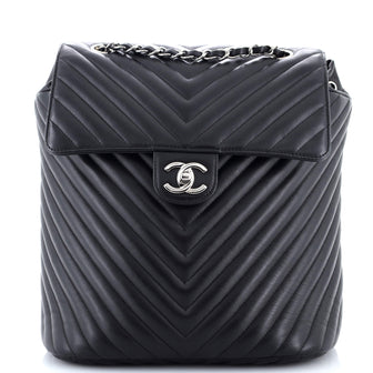 Chanel Urban Spirit Backpack Chevron Leather Large