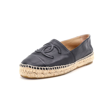 Chanel Women's CC Cap Toe Espadrilles Leather