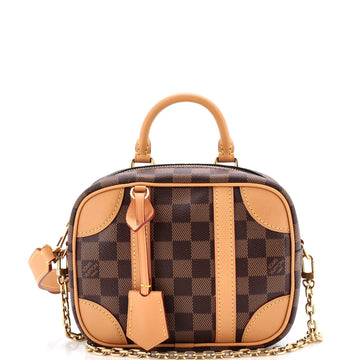 Louis Vuitton Valisette Souple Handbag Damier with Leather BB