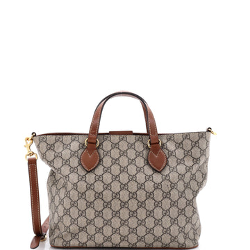 Gucci Convertible Soft Tote GG Coated Canvas with Leather Small