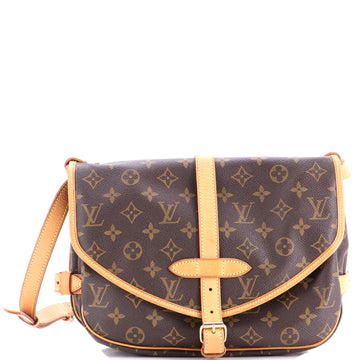 Louis Vuitton Saumur Handbag Monogram Canvas 30