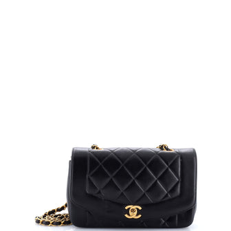 Chanel Vintage Diana Flap Bag Quilted Lambskin Small