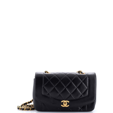 Chanel Vintage Diana Flap Bag Quilted Lambskin Small