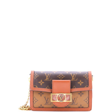 Louis Vuitton Dauphine Chain Wallet Reverse Monogram Canvas